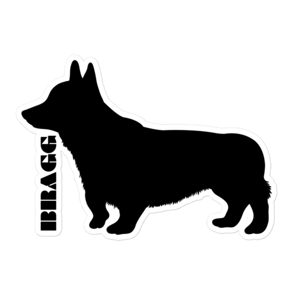 Doggadocio: Corgi Vinyl Sticker - Braggadocio Design -