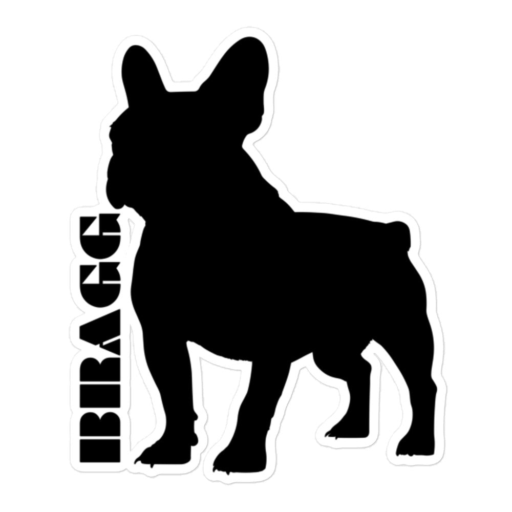 Doggadocio: French Bulldog Vinyl Sticker - Braggadocio Design -