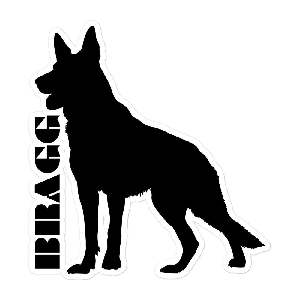 Doggadocio: German Shepherd Vinyl Sticker - Braggadocio Design -