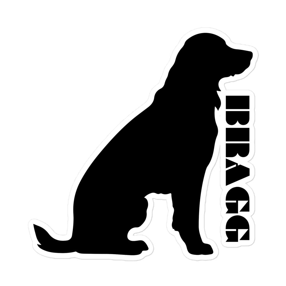Doggadocio: Golden Retriever Vinyl Sticker - Braggadocio Design -