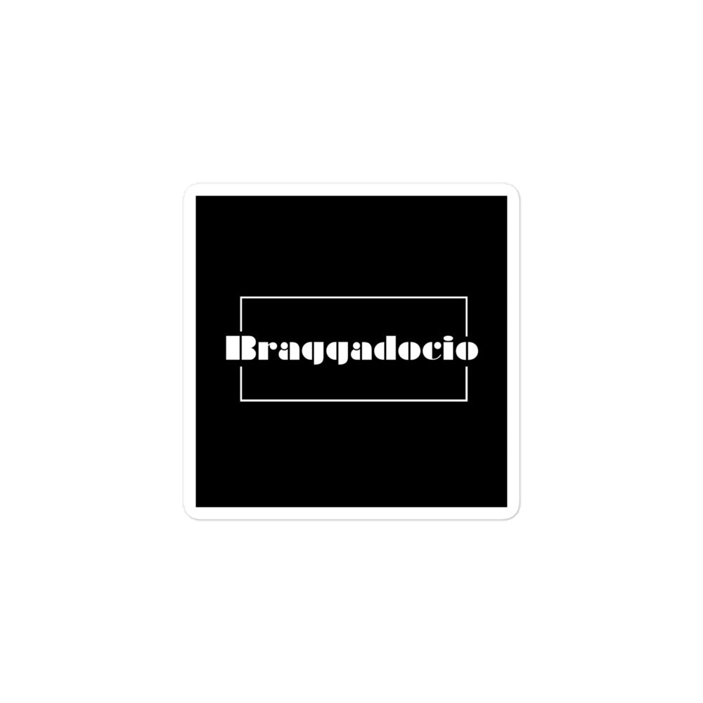 Braggadocio Brand Logo Sticker [black] - Braggadocio Design - 