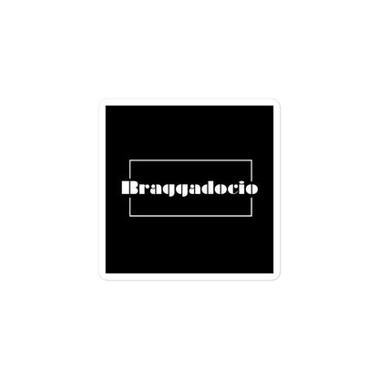 Braggadocio Brand Logo Sticker [black] - Braggadocio Design - 