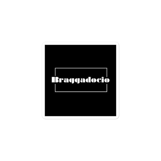 Braggadocio Brand Logo Sticker [black] - Braggadocio Design - 