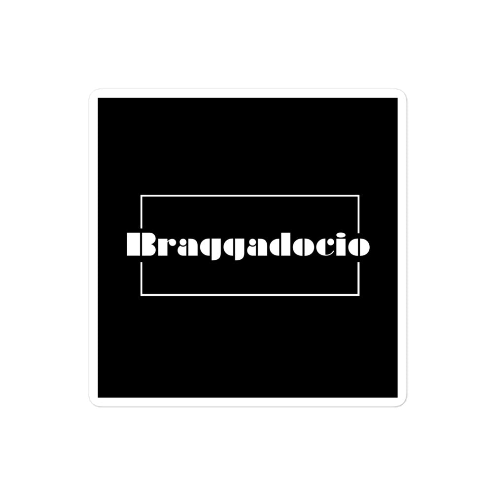 Braggadocio Brand Logo Sticker [black] - Braggadocio Design - 