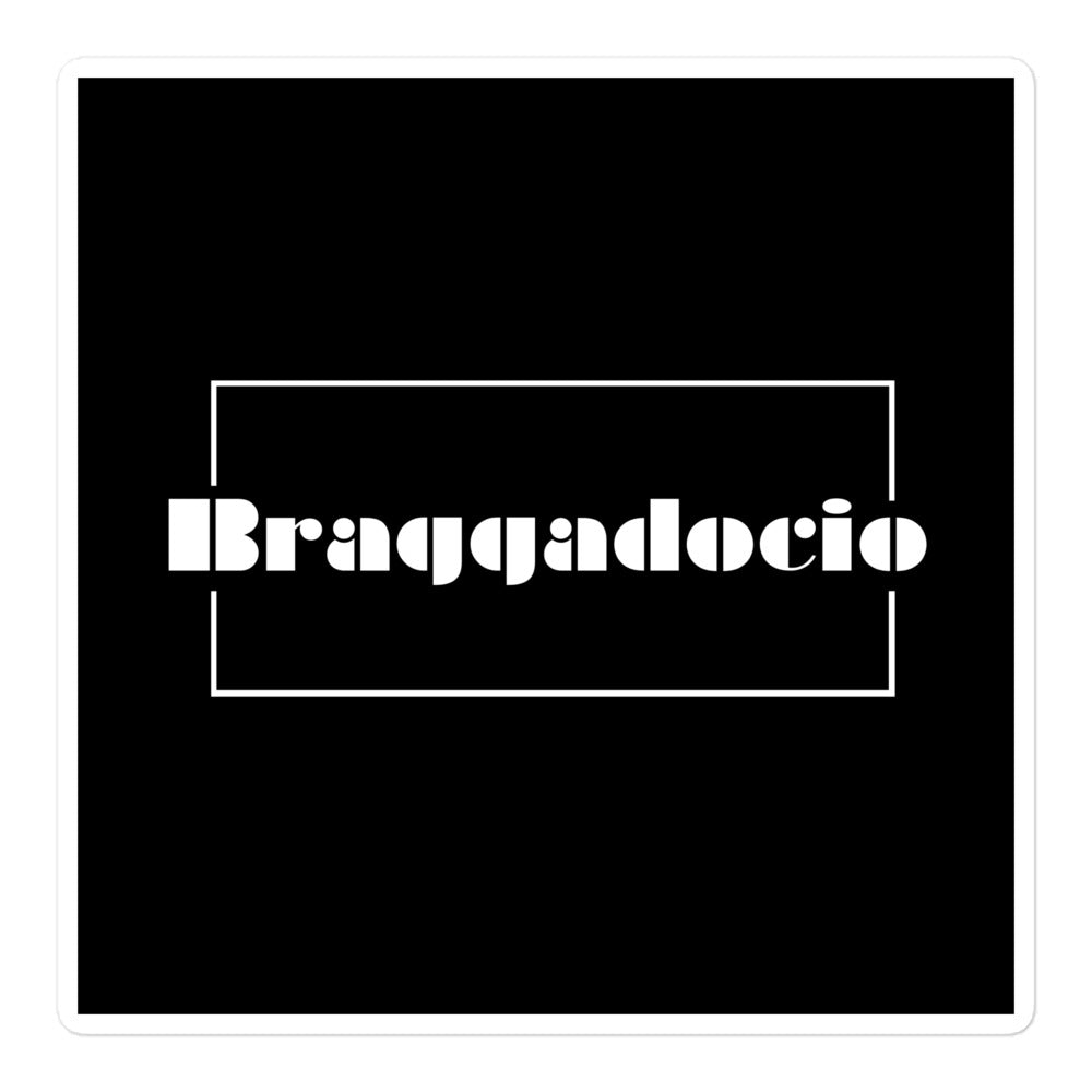 Braggadocio Brand Logo Sticker [black] - Braggadocio Design - 