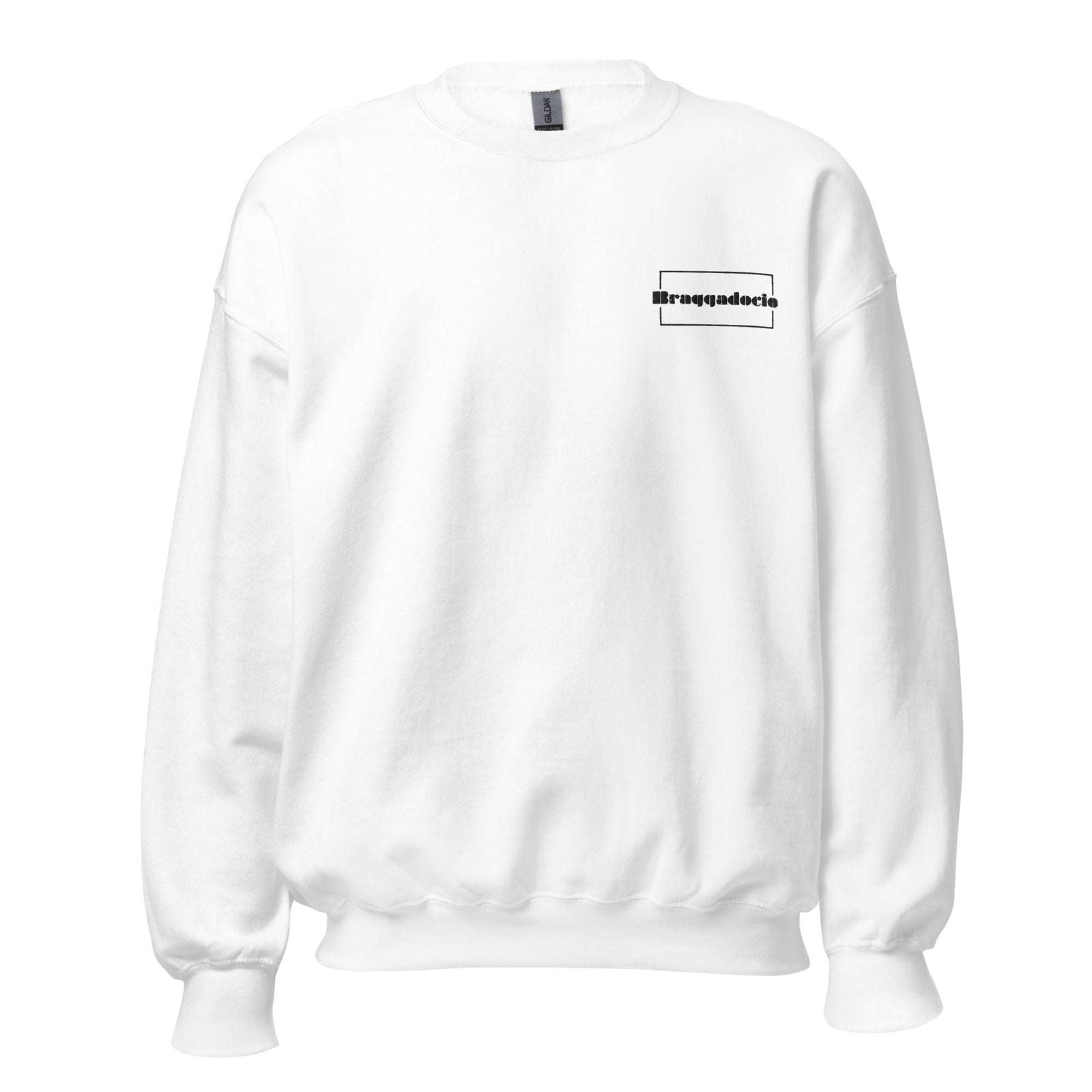 Braggadocio Brand Logo Unisex Sweater [white] - Braggadocio Design - 