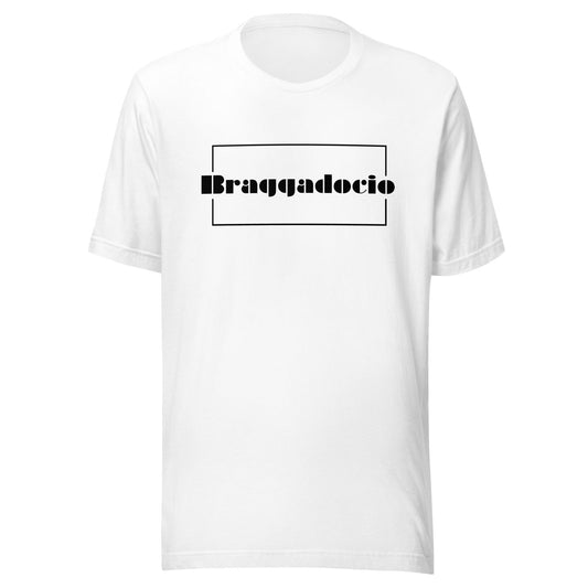 Braggadocio Brand Logo Unisex T-shirt [white] - Braggadocio Design - 