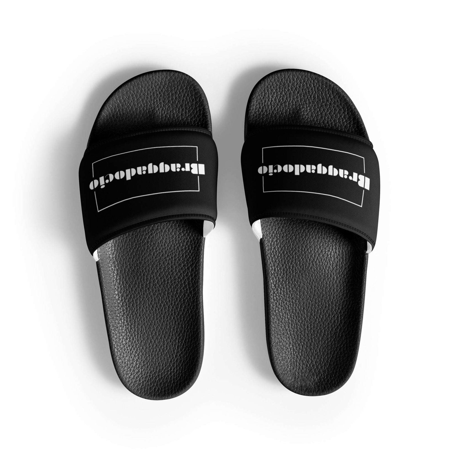 Braggadocio Brand Logo Women's Slides - Braggadocio Design - 