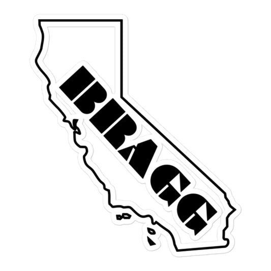 Bragging Rights: California [CA] Vinyl Sticker - Braggadocio Design - 