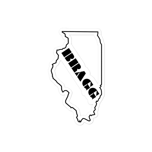 Bragging Rights: Illinois [IL] Vinyl Sticker - Braggadocio Design - 