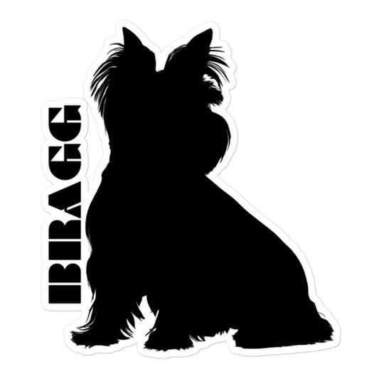 Doggadocio: Terrier Vinyl Sticker - Braggadocio Design - 