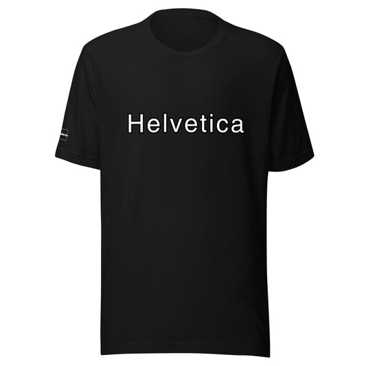 Font Fam: Helvetica Unisex T-shirt - Braggadocio Design - 