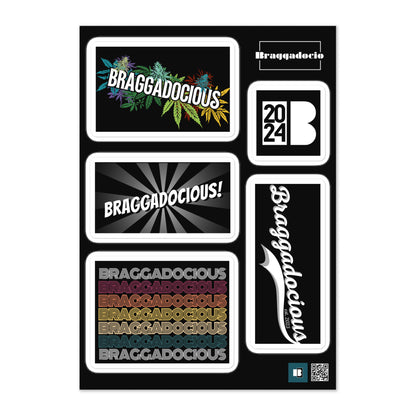 Braggadocious 2024 Anniversary Vinyl Sticker Sheet